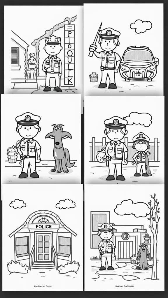 coloriage imprimable de la police